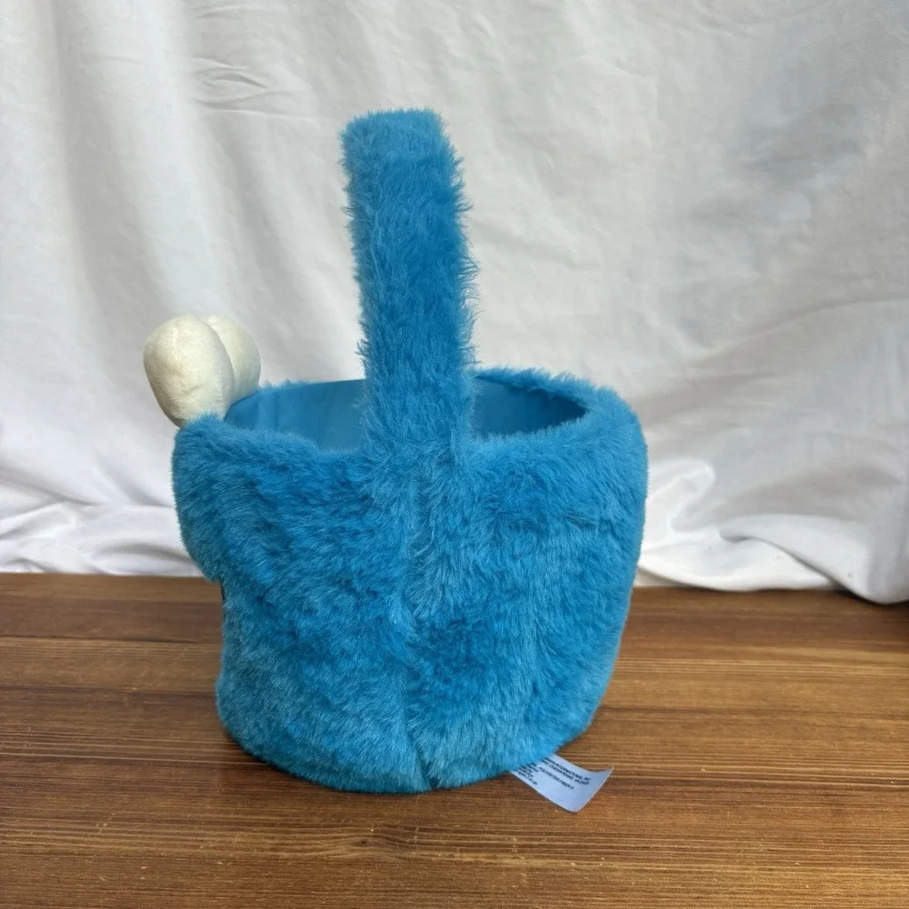 Cookie Monster Plush Halloween Treat Bucket Candy Basket Sesame Street Blue